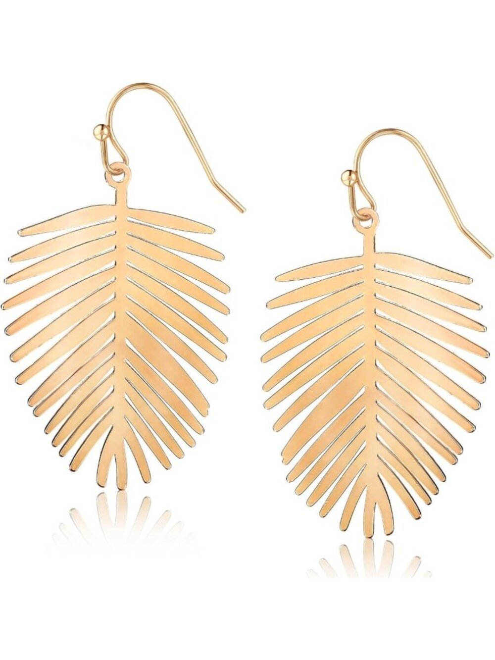 Tropical Boho Palm Leaf Dangle Earrings for Women - Chic Summer Accessory